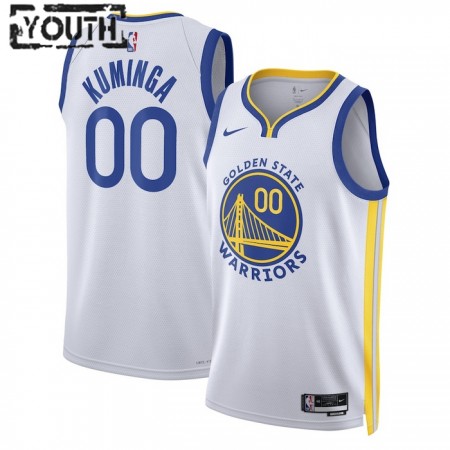 Dres Golden State Warriors Jonathan Kuminga 00 Nike 2022-23 Association Edition Bijela Swingman - Dječji